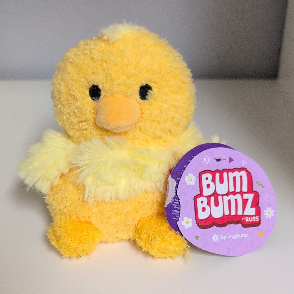 💜2/$20💜 Russ Yellow Plush Chick Bird Toy with Orange Beak